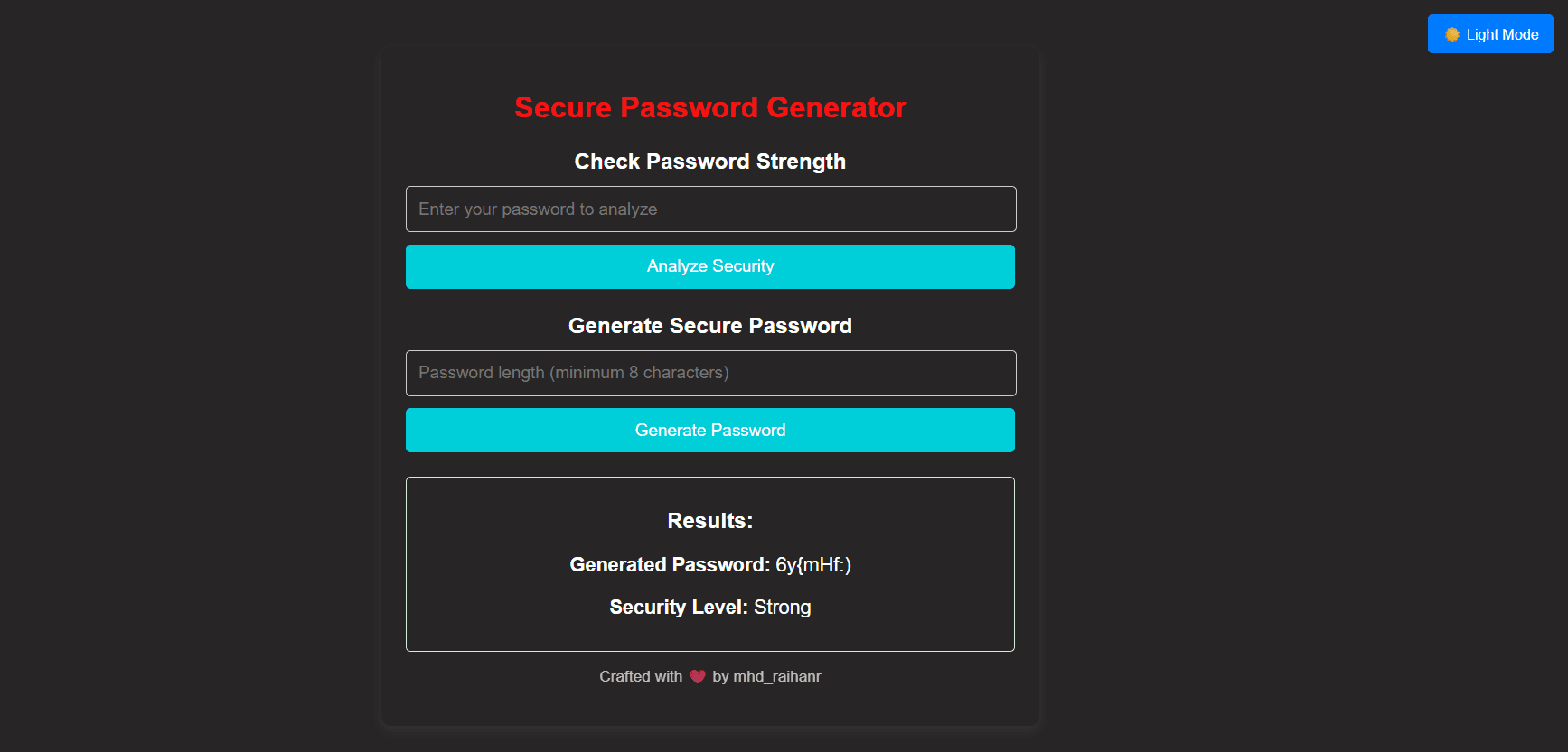Secure Password Generator